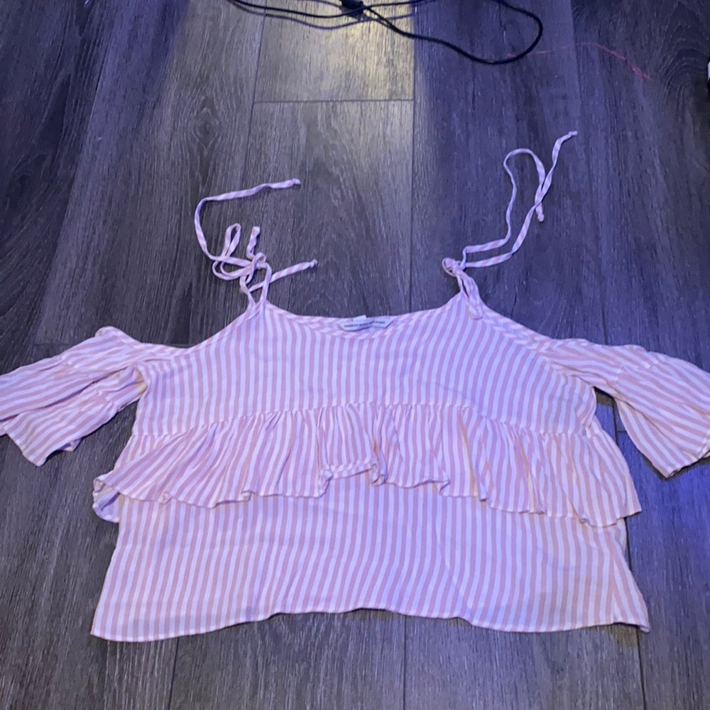 Pink blouse very casual